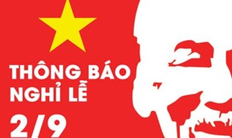 Thông báo lịch nghỉ lễ Quốc Khánh 02/09/2023